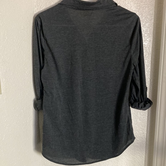 Womens Blouse Dark Gray Passport Medium - Picture 3 of 3